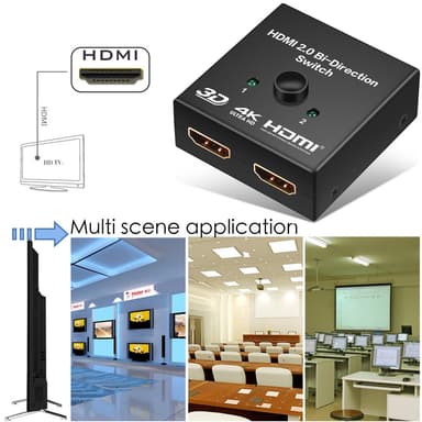 HDMI kaksisuuntainen jakaja/kytkin 2x2
