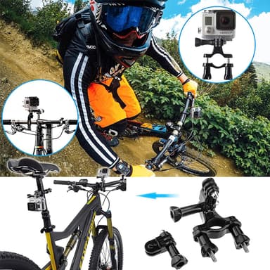 GoPro Aolkee Action Camera Accessories 20-in-1 -paketti, GoPro Hero 8/9, DJI Musta