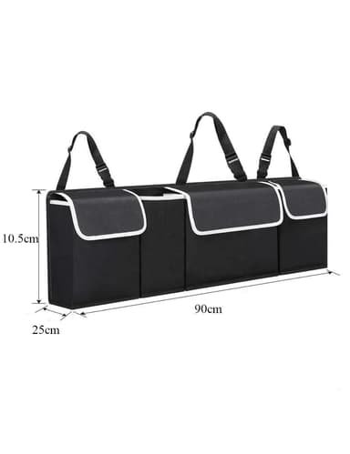 Säilytys tavaratilalle autossa (90 cm) Musta