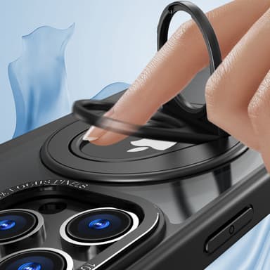 Magneettinen suojaava puhelinkotelo, jossa näkymätön jalusta iPhonelle Sininen iPhone 15 Plus