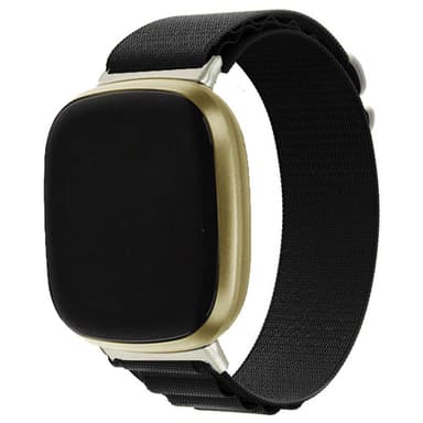 Kellon ranneke nylon Musta Fitbit Versa 3
