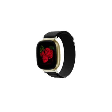 Kellon ranneke nylon Musta Fitbit Versa 3