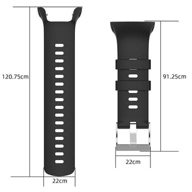 Suunto Spartan Trainer Wrist HR kellon ranneke silikonia Musta