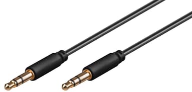 AUX-ääniliitäntäkaapeli  3,5 mm stereo  3-nastainen  hoikka  CU