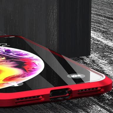 Magneettikuori, kaksipuolinen karkaistu lasi - iPhone 11 Pro - punainen