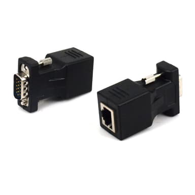 VGA-RJ45-jatke - VGA-uros-RJ45-naarassovitin