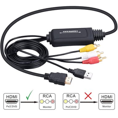 HDMI-AV-muunnin - HDMI-RCA