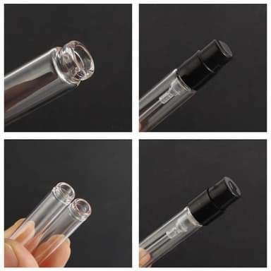 Mini uudelleen täytettävä hajusteen spraypullo lasipullo 5 ml 5 kpl Musta