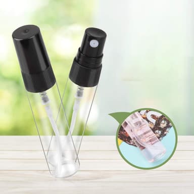 Mini uudelleen täytettävä hajusteen spraypullo lasipullo 5 ml 5 kpl Musta