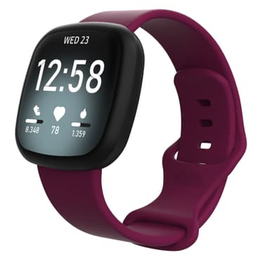 Fitbit Versa 3/Fitbit Sense rannekoru silikoni Burgundy (S)