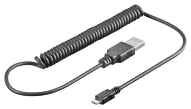 Micro USB lataus- ja synkronointikaapeli  spiraalikaapeli