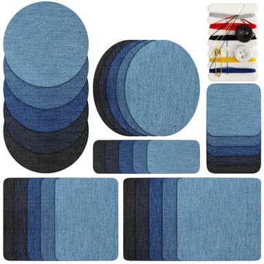 Silityskorjauspaikat farkkuihin 30 kpl Denim sininen