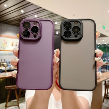 Suojaava puhelinkotelo lasilinssikalvolla Yhteensopiva iPhone 14 -sarjan kanssa Musta iPhone 14 Plus