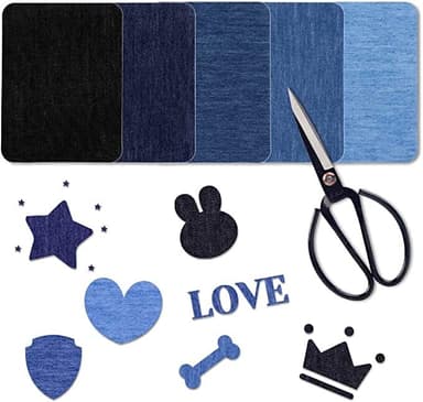 Silityskorjauspaikat farkkuihin 30 kpl Denim sininen