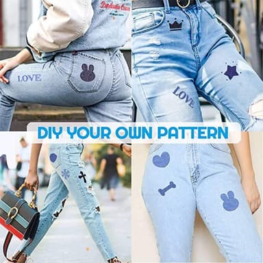 Silityskorjauspaikat farkkuihin 30 kpl Denim sininen