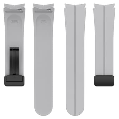 Silikoniranneke 20 mm Samsung Galaxy Watch 5/4 -kellolle Vaalean harmaa