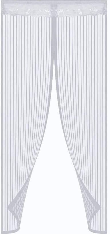 Hyttysverkko oveen magneettikiinnikkeellä Valkoinen 100 x 220 cm