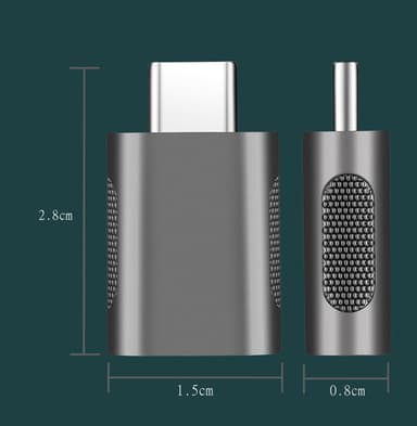 USB-C (uros) - USB 3.0 (naaras) -sovitin 10 Gbps Kulta