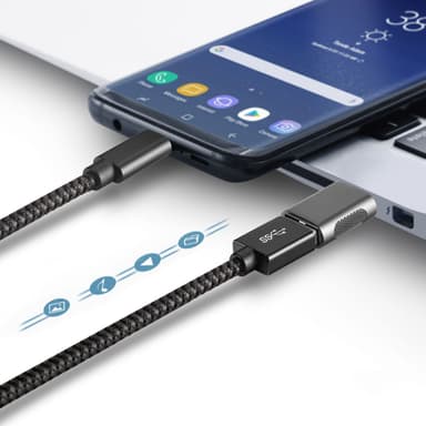 USB-C (uros) - USB 3.0 (naaras) -sovitin 10 Gbps Kulta