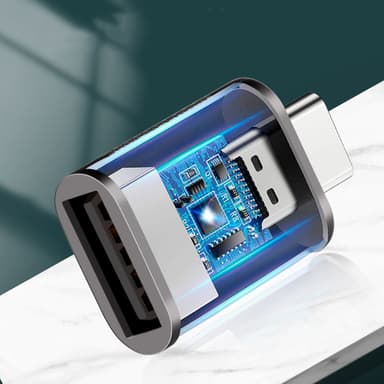 USB-C (uros) - USB 3.0 (naaras) -sovitin 10 Gbps Kulta