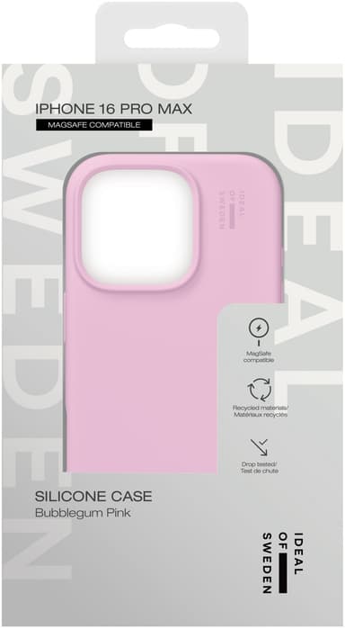 iDeal of Sweden Silicone iPhone 16 Pro Max suojakuori (Bubblegum Pink)