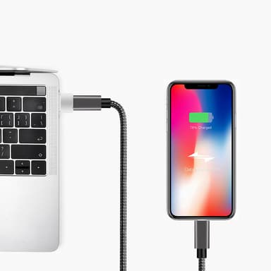 USB-C-sovitin (naaras) USB-A 2.0:aan (uros) Hopea
