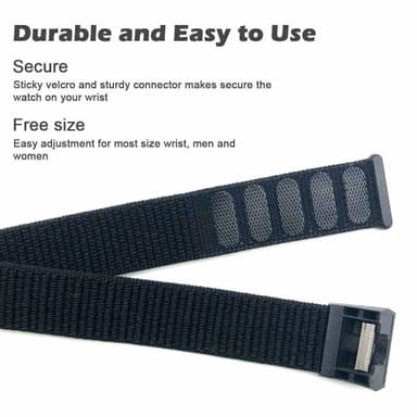 Fitbit Charge 2 rannekoru nylonista Musta
