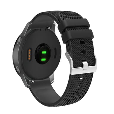 Kellon ranneke 20 mm Garmin, Samsung, Huawei, Amazfit Musta