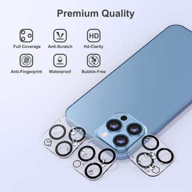 iPhone 13 Pro / 13 Pro Max linssinsuojus 3 kpl läpinäkyvä