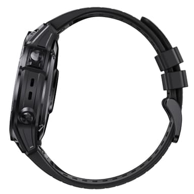 Silikoninen pikakiinnitys kaksisävyinen kellohihna Garmin Fenix 7 Prolle Musta 22mm