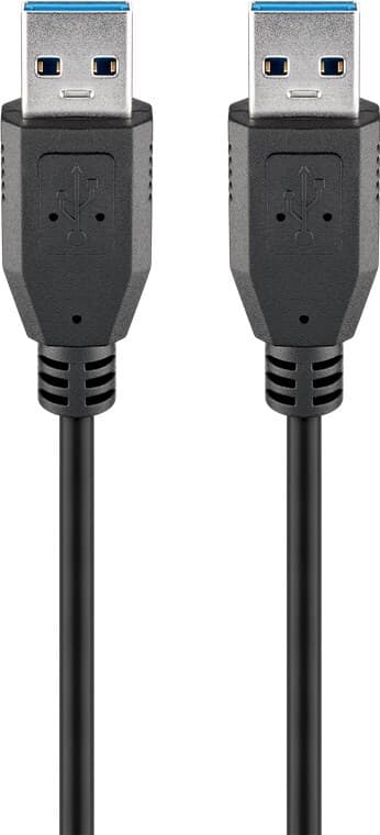 USB 3.0 SuperSpeed -kaapeli, musta