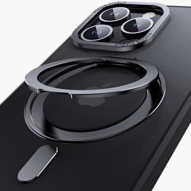 Magneettinen suojakotelo, jossa näkymätön jalusta Yhteensopiva iPhonen kanssa Musta iPhone 14 Pro Max
