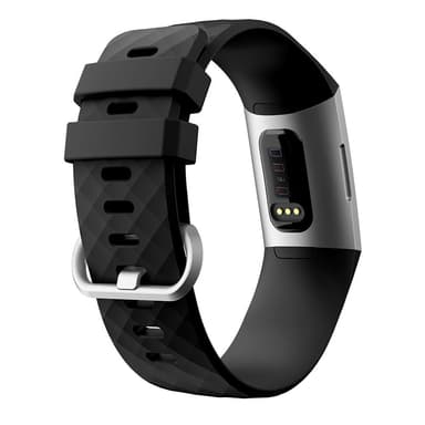 Fitbit Charge 3/4 ranneke silikoni (S) Musta
