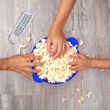 Popcorn kulho silikoni taitettava Sininen