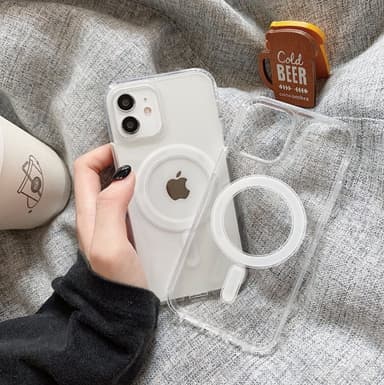 iPhone 11 -matkapuhelimen läpinäkyvä kuori, joka on yhteensopiva MagSafe-laturin kanssa