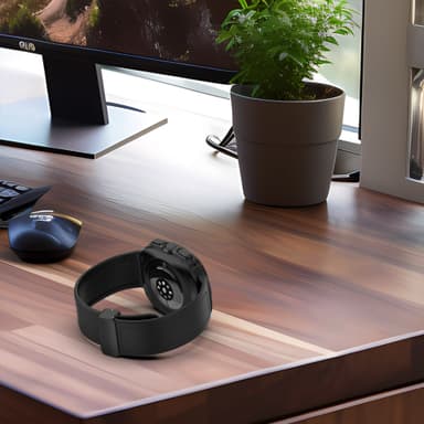 Samsung Watch Ultra 47 mm:n silikoniranneke magneettilukolla Musta
