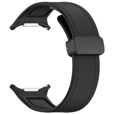 Samsung Watch Ultra 47 mm:n silikoniranneke magneettilukolla Musta