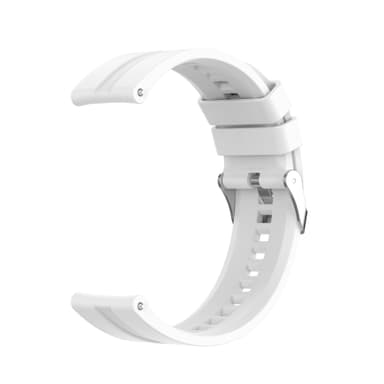 Kellon ranneke 20 mm Garmin/Huawei/Samsung Galaxy Watchin silikonille Valkoinen
