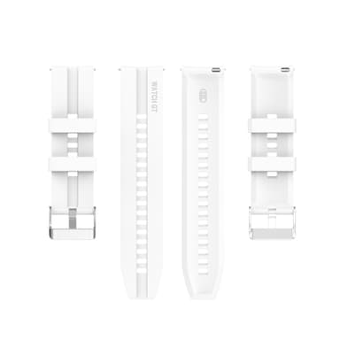 Kellon ranneke 20 mm Garmin/Huawei/Samsung Galaxy Watchin silikonille Valkoinen