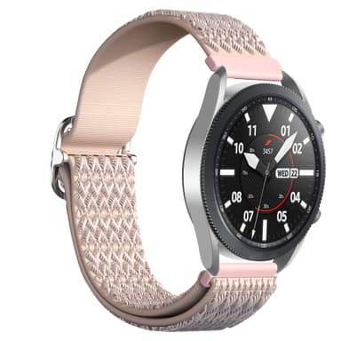 Nylon kellon ranneke Samsung Galaxy Watch 4:lle 40mm/44mm Musta