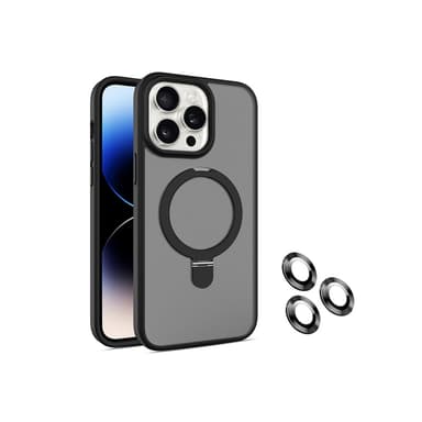 iPhonen magneettikuori linssisuojilla, iskunkestävä, Magsafe-tuki iPhone 15 Plus