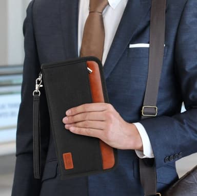RFID Passport -matka-asiakirjojen järjestäjä Musta