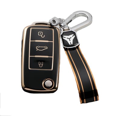 Auton avaimen kansi Volkswagen/Sagitar/Bora/CC/Magotan/Polo/Tanyue/Tuyue/Passat Musta