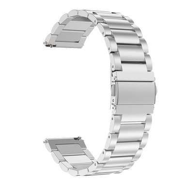Ruostumattomasta teräksestä valmistettu kelloranneke 20 mm/42 mm Huawei Watch GT4 45 mm/Watch 4 Prolle Hopea
