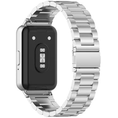Ruostumattomasta teräksestä valmistettu ranneke Samsung Galaxy Fit 3:lle Hopea