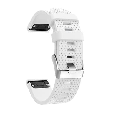 Silikoninen kellohihna Garmin Fenix 5S Plus -puhelimelle Valkoinen