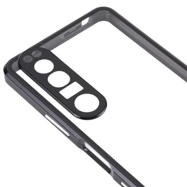 Kaksipuolinen magneettinen puhelinkotelo näytönsuojalla, yksityisyyden suoja Sony Xperia III