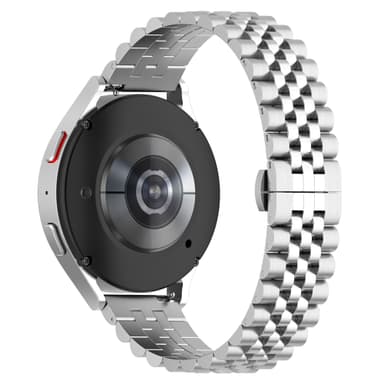 Säädettävä universaali 20 MM viiden rivin helmiranneke Hopea