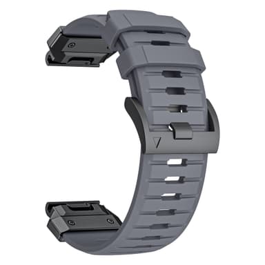 26 mm:n kellohihna Garmin Fenix 3/5/5X/6X/7X:lle Harmaa