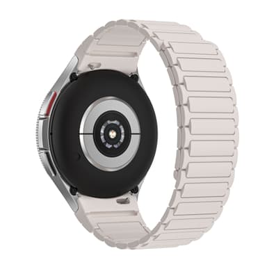 Magneettinen silikoniranneke Samsung Galaxy Watch 4, 4 Classicille Valkoinen